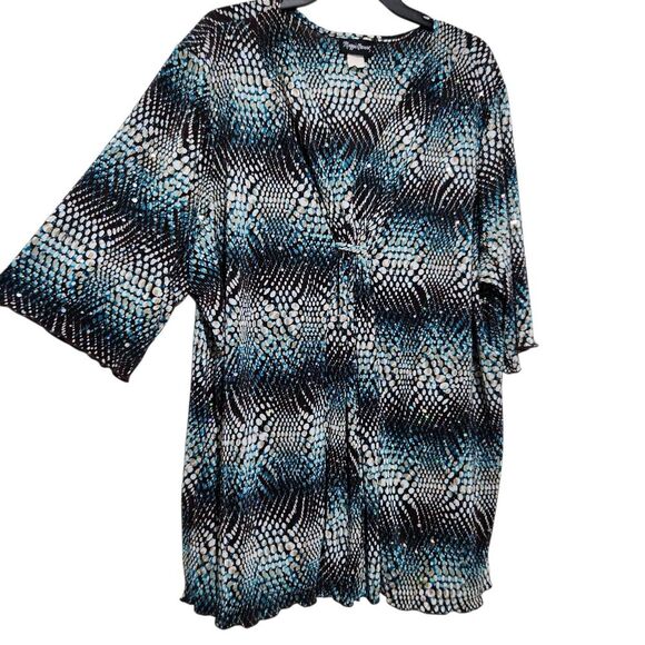 Maggie Barnes Tunic top Size 2X With Sequins Vneck - Picture 1 of 13